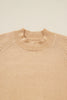 Smoke Gray High Neck Puff Sleeve Sweater Pleated Mini Skirt 2pcs Knitted Outfit