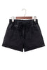 High-rise Drawstring High Waist Casual Denim Shorts with Pockets