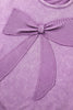 Orchid Bouquet Mineral Wash Big Bow Patchwork Pullover Sweatshirt