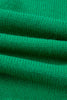 Bright Green Festive Bow Backless Bubble Sleeve Sweater