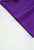 Tillandsia Purple Varsity Stripe Detail Drop Shoulder Pullover Mini Skirt Set