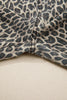 Brown Leopard Print Straight Leg Loose Denim Overall Jumpsuit