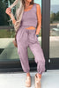 Orchid Bouquet Casual Tank Top Drawstring Jogger Pants 2pcs Outfit