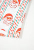 White Father Christmas Contrast Collar Button Front Long Sleeve A-line Mini Dress