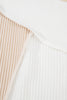 Parchment Twist Rib Colorblock Hi Low Plus Size Short Sleeve Top