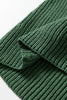 Mist Green Solid Lantern Sleeve Empire Waist Short Sweater Dress