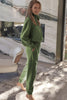 Vineyard Green Half Zip up Pullover Active Top and Joggers Set