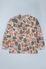 Multicolour Camo Print Ribbed Mock Neck Plus Size Sweatshirt