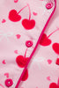 Rose Cherry Bow Mixed Print Scalloped Edge Short Pajama Set