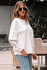 White Lace Long Sleeve Insert Drop Shoulder Tee