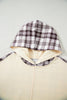 Chicory Coffee Plaid Patchwork Side Slit Hoodie