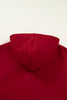 Racing Red Contrast Cuffed Drop Shoulder Zip up Tunic Hoodie