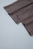 Coffee Mineral Wash Elastic Waistband Plus Size Barrel Pants