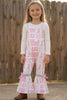 PINK WESTERN PATCHWORK GIRLS ROMPER. (SHIRT NOT INCLUDED)