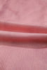 Pink Floral Patched Waffle Textured Colorblock V Neck Casual Hooded Top