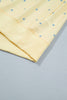 Gray Polka Dot Print Piping Trim 3/4 Sleeve Relaxed Top