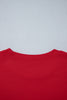 Racing Red Floral Buffalo Plaid Striped Embroidered Patch Western Pullover Sweatshirt