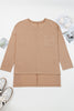 Parchment Plus Size Drop Shoulder Knit Tunic Top