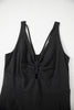 Black Front Cut Out Smocked Back Sleeveless Wide Leg Jumpsuit