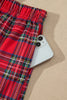 Red Plaid MERRY Holiday Long Sleeve Top and Shorts Set