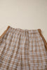 Chestnut Plaid Print Elastic Waist Bow Tie Contrast Detail Jogger Pants