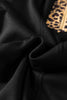 Black Leopard Patchwork Zip Collared Short Puff Sleeve Shift Mini Dress