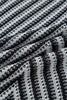 Black Contrast Chevron Knit V Neck Sweater Vest