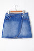 Ashleigh Blue Wrapped Crossed Waist Denim Mini Skirt
