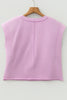 Bright Pink Mineral Wash Boxy Fit Cotton Tank Top