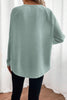 Myosotis Textured Raglan Sleeve Knit Loose Top