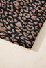 Black Leopard Print Bubble Sleeve Shift Mini Dress