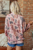 Sky Blue Camouflage Western Style Pullover Sweatshirt