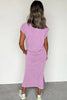 Carrot Mineral Wash Pocketed T-shirt Long Dress