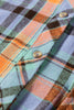 Orange Plus Size Plaid Print Buttoned Shirt