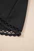 Parchment Plus Size Frilled Elastic Waist Lace Trim Boho Ruffled Shorts