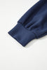 Light Grey Color Block Patchwork V Neck Drawstring Hoodie