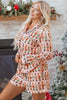 Pink Nutcracker March Long Sleeve Button Up 2pcs Pajama Short Set