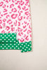 Khaki Leopard Polka Dot Colorblock Trim Long Sleeve Top