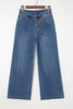 Ashleigh Blue Multi Buttons High Waist Wide Leg Jeans With Pockets