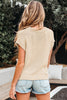 Parchment Bowknot Applique Cap Sleeve Sweater