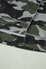 Green Retro Camouflage Print Exposed Seam Patchwork Drop Shoulder Sweatshirt