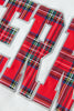 Red Plaid MERRY Holiday Long Sleeve Top and Shorts Set