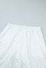 Light Blue Polka Dot Patchwork Colorblock Long Sleeve Casual Two Piece Pants Set