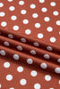 Brown Polka Dot Print Short Set