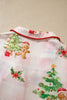 Pink Abstract Christmas Print Long Sleeve Two Piece Shift Lounge Set