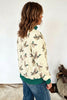 Multicolour Mallard Print Patchwork Colorblock High Neck Sweatshirt