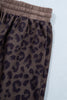 Brown V Neck Collar Leopard Printed 2pcs Short Set