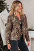 Khaki Leopard Quilted Tie Front Jacket