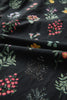 Black Contrast Frilled Trim Short Sleeve Floral Shirt