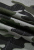 Green Retro Camouflage Print Exposed Seam Patchwork Drop Shoulder Sweatshirt